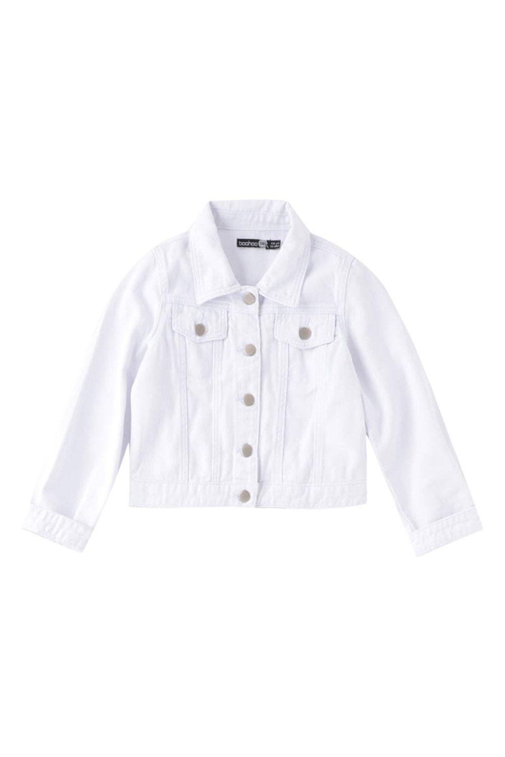 girls white denim jacket