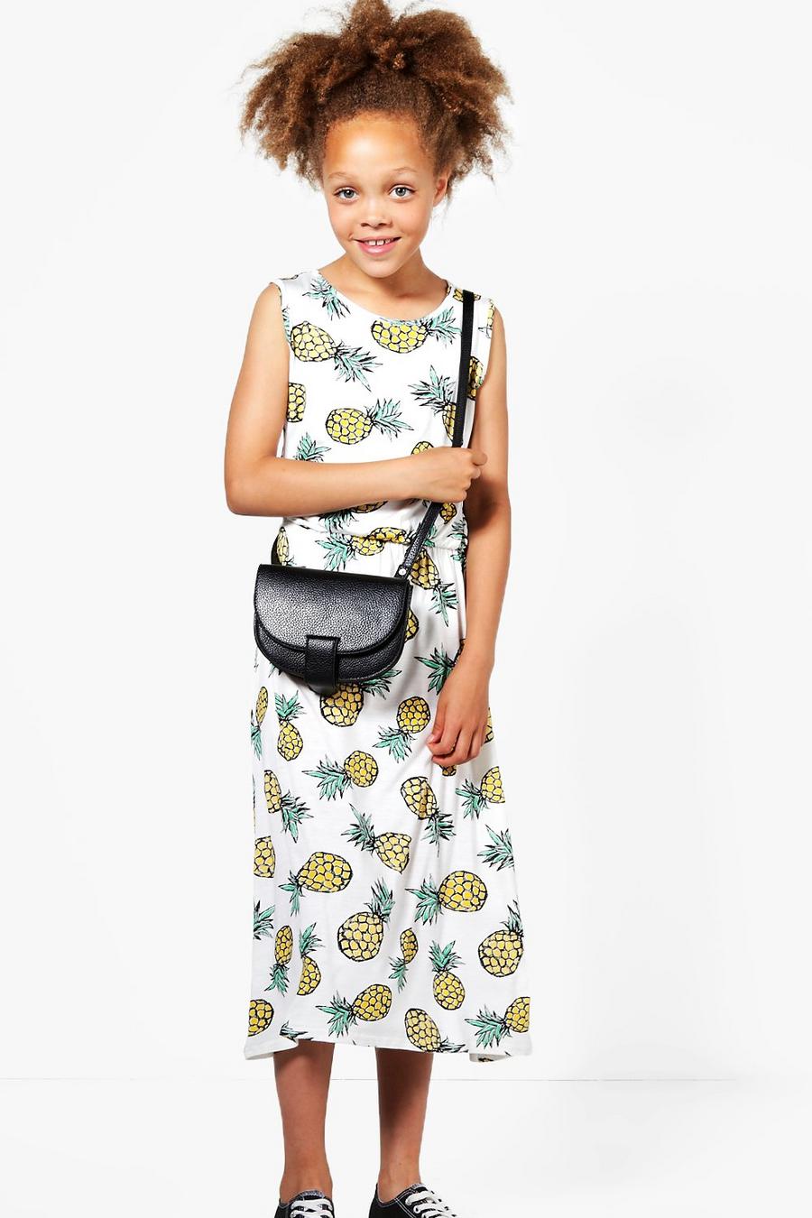 Multi Girls Pineapple Print Maxi Dress image number 1