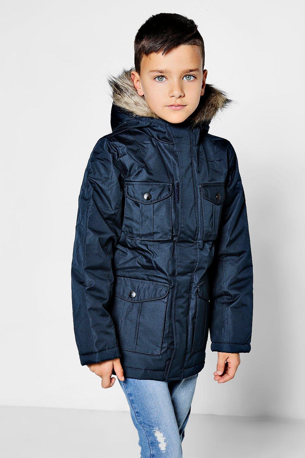 boys fur hood coat