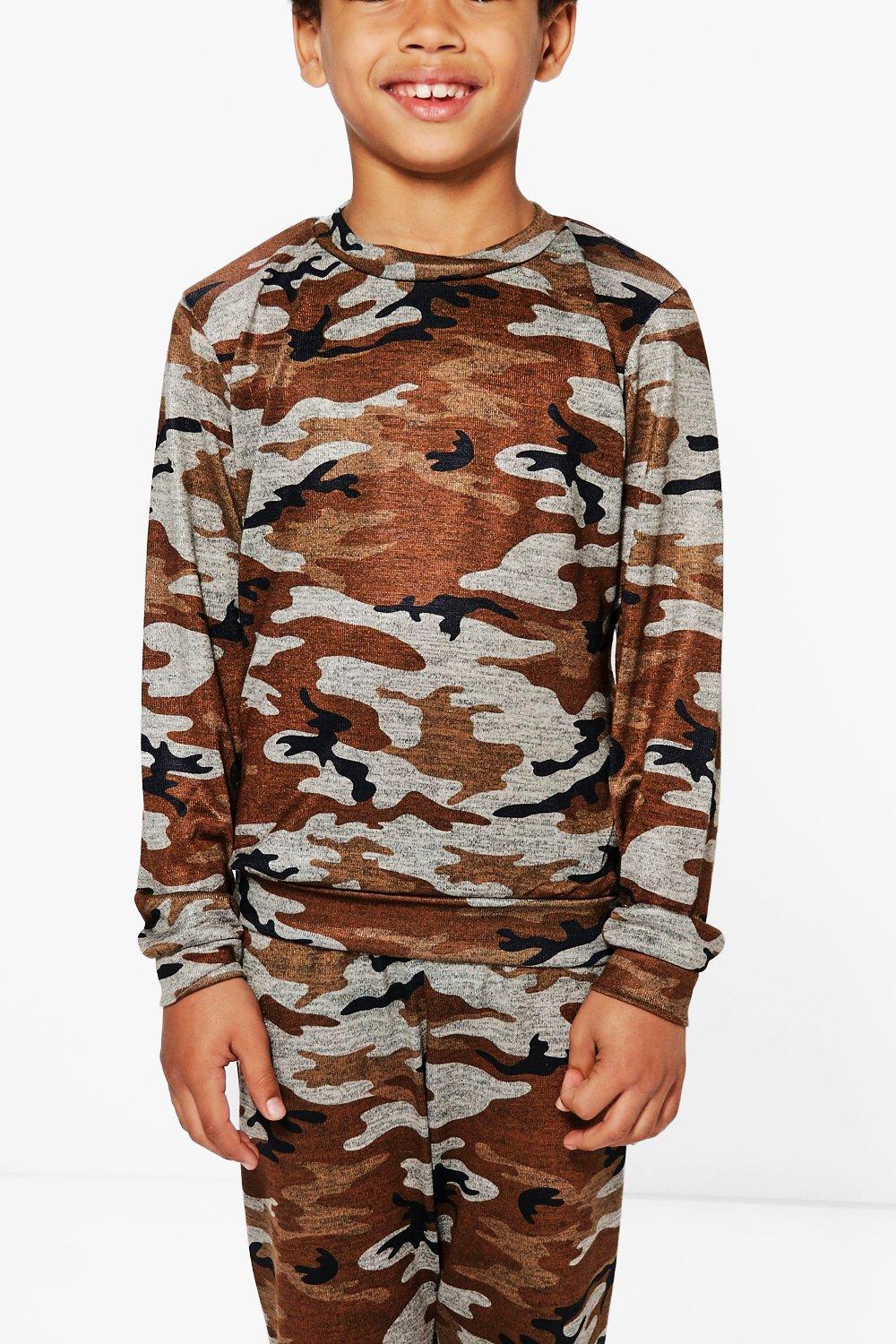 Boys cheap camo tracksuit