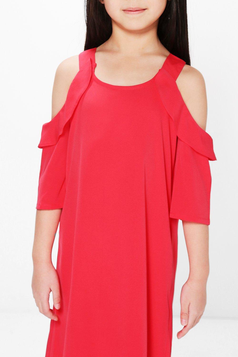 Cold shoulder dress for 2024 kids