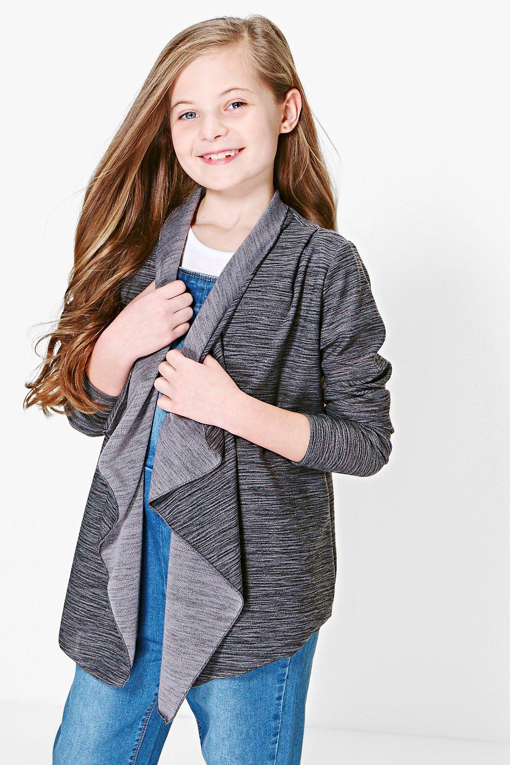 blue fuzzy cardigan