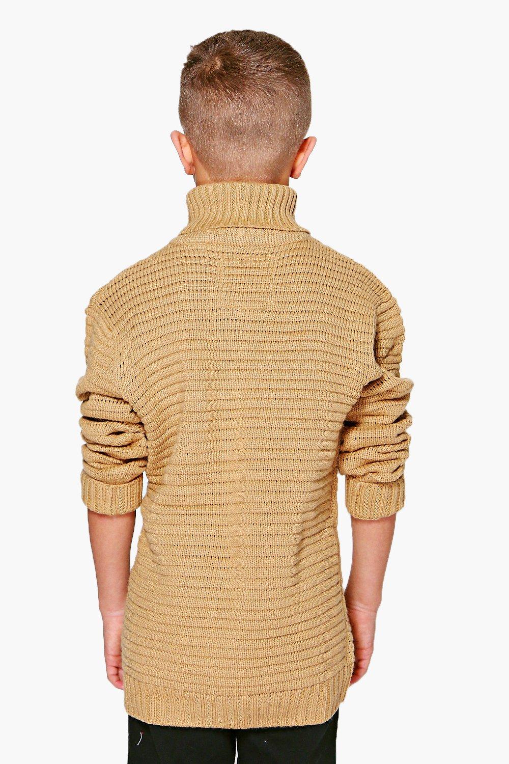 pull col roule en maille epaisse pour garcons boohoo FR