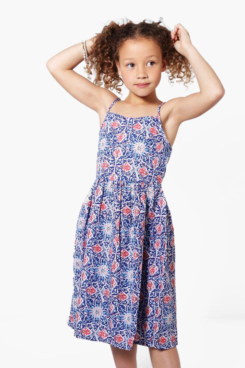 Women'S Girls Printed Summer Dress | Boohoo Uk