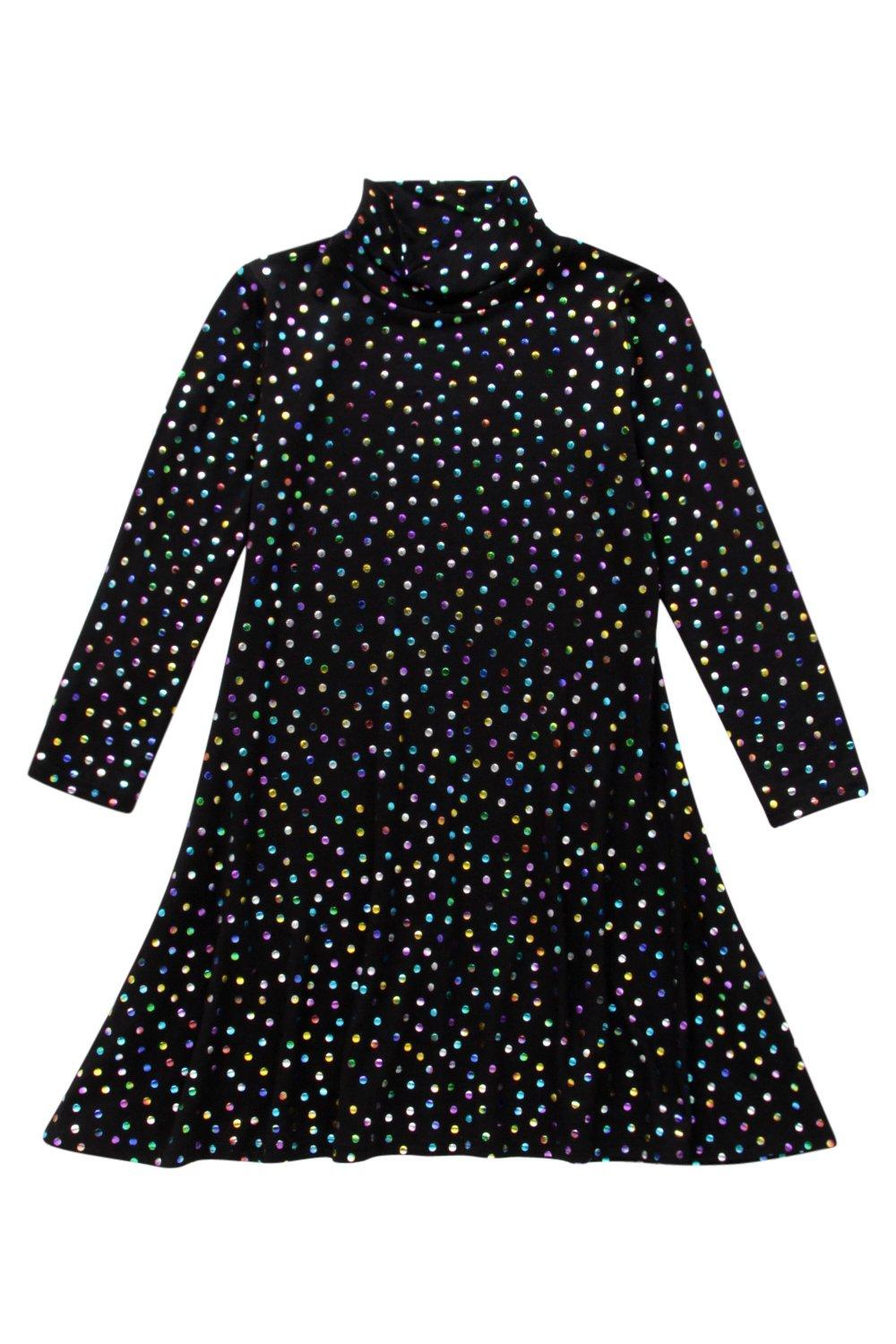 boohoo metallic spot dress