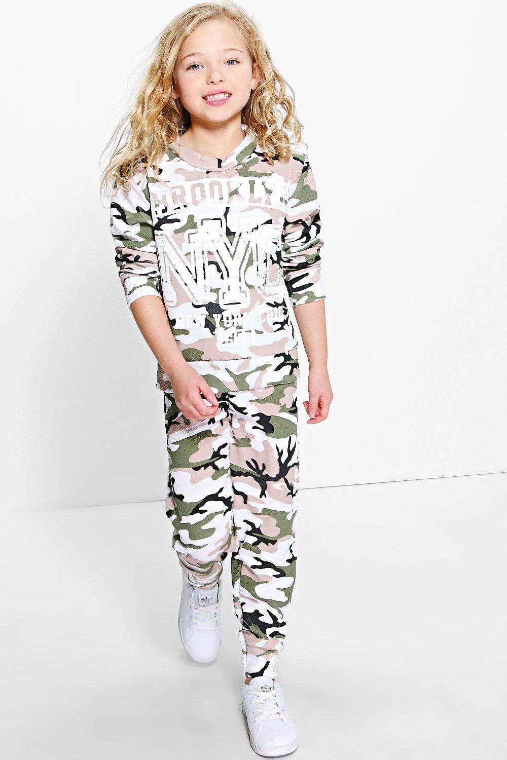 girls camo tracksuit