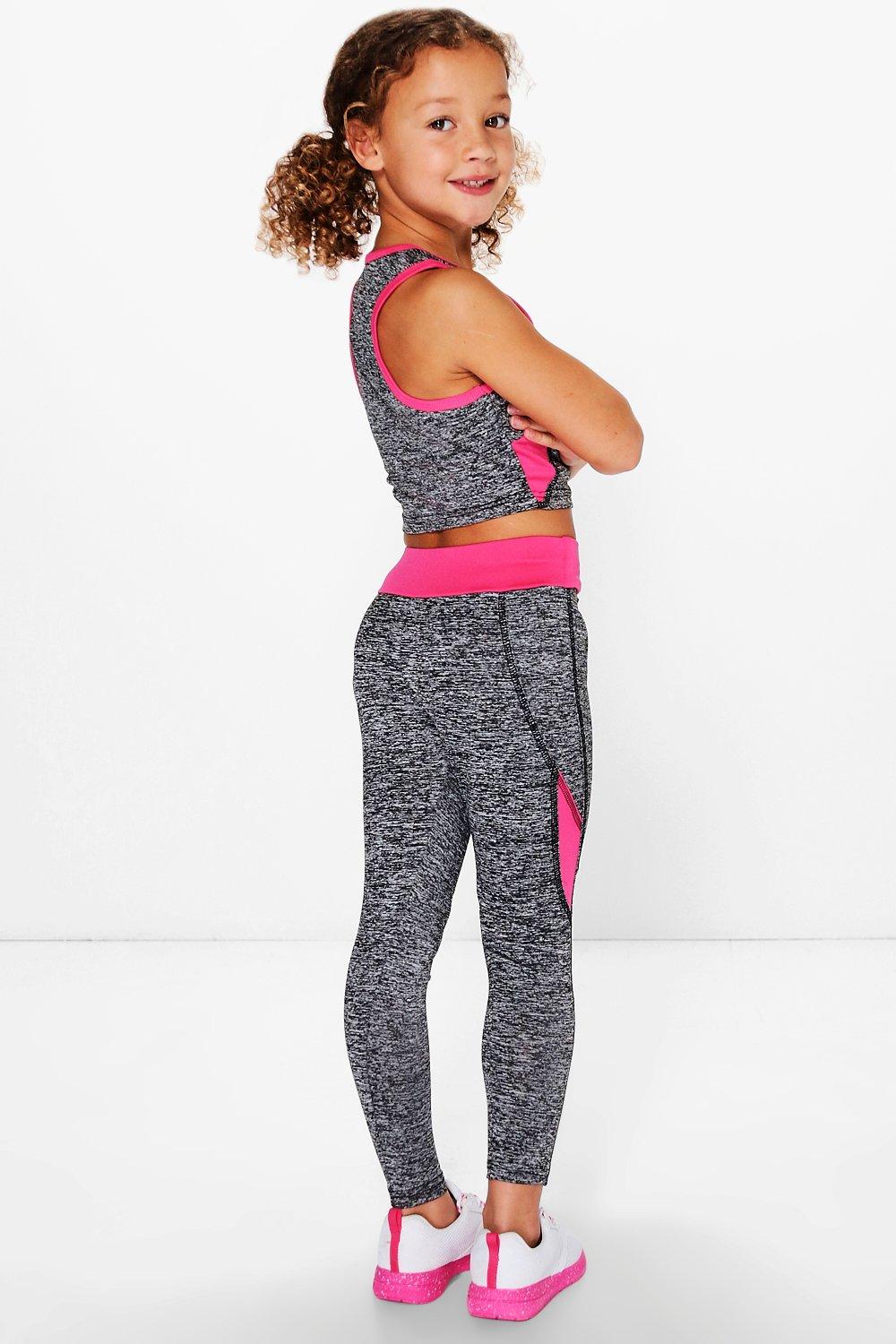 girls sports leggings and crop top