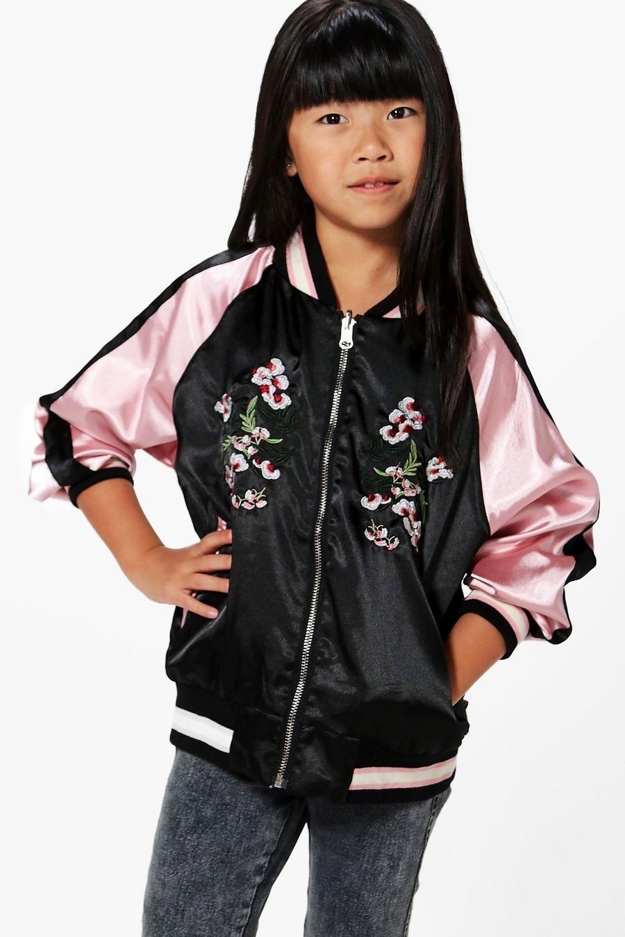 Girls Embroidered Bomber Jacket image number 1
