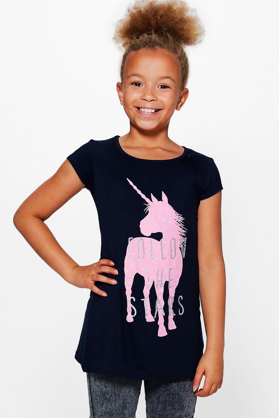 camiseta con estampado de unicornio para niña image number 1