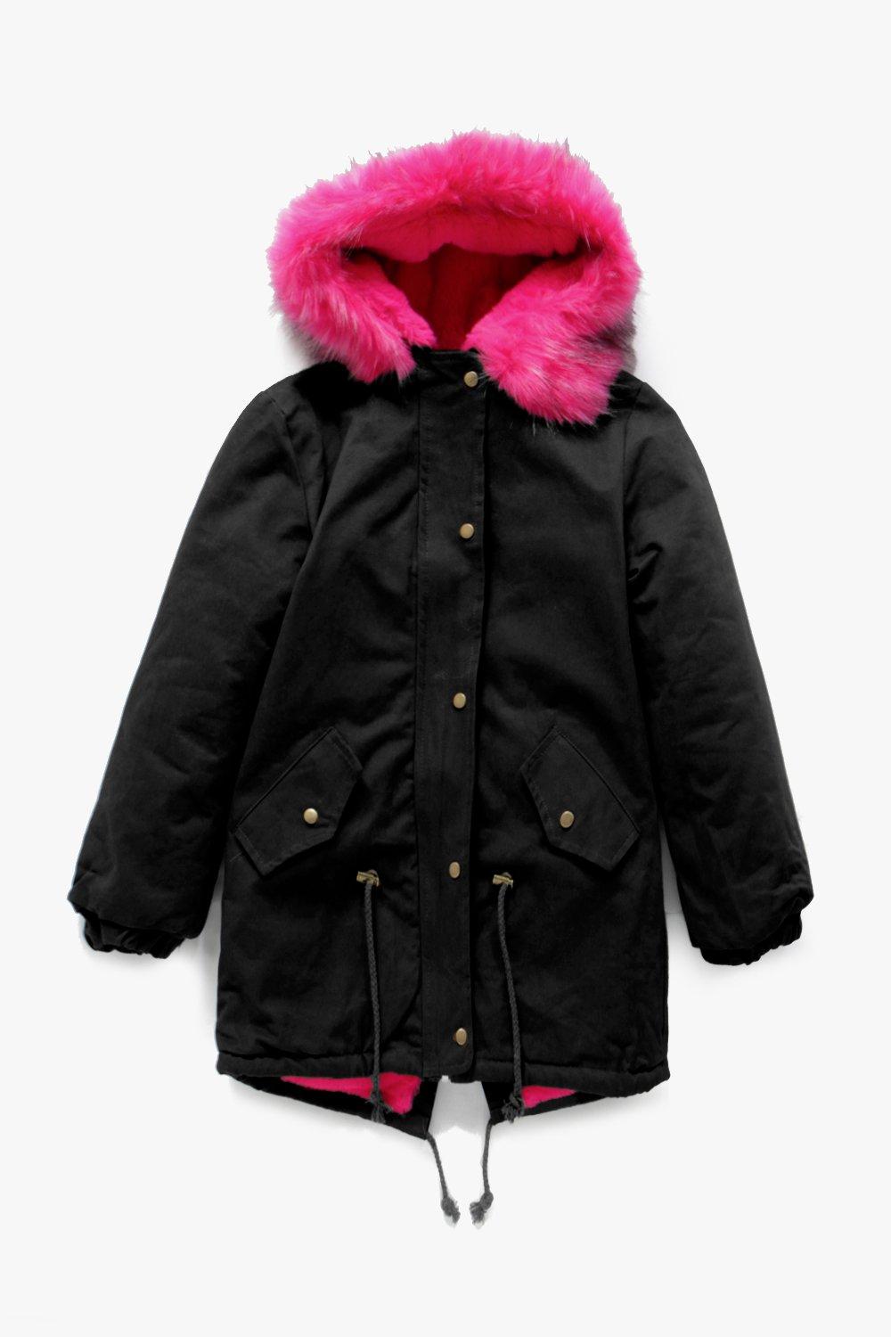 hot pink parka