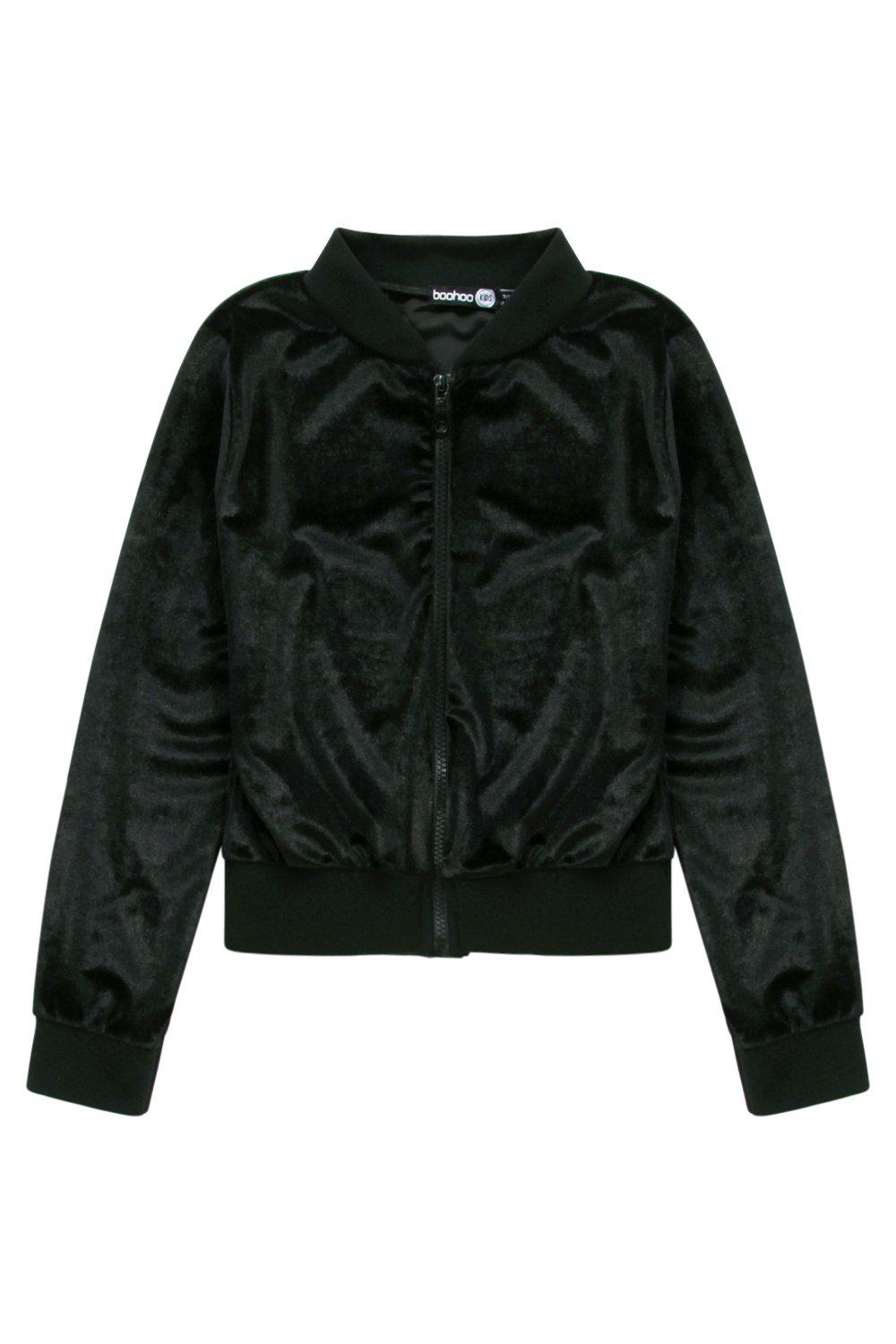 Girls velvet 2025 bomber jacket