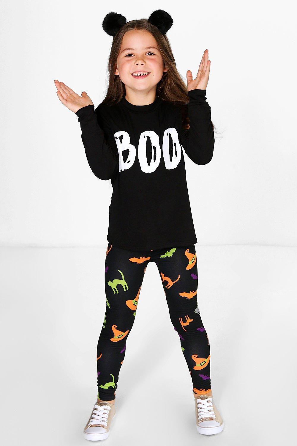 Women's Girls Halloween Print Leggings