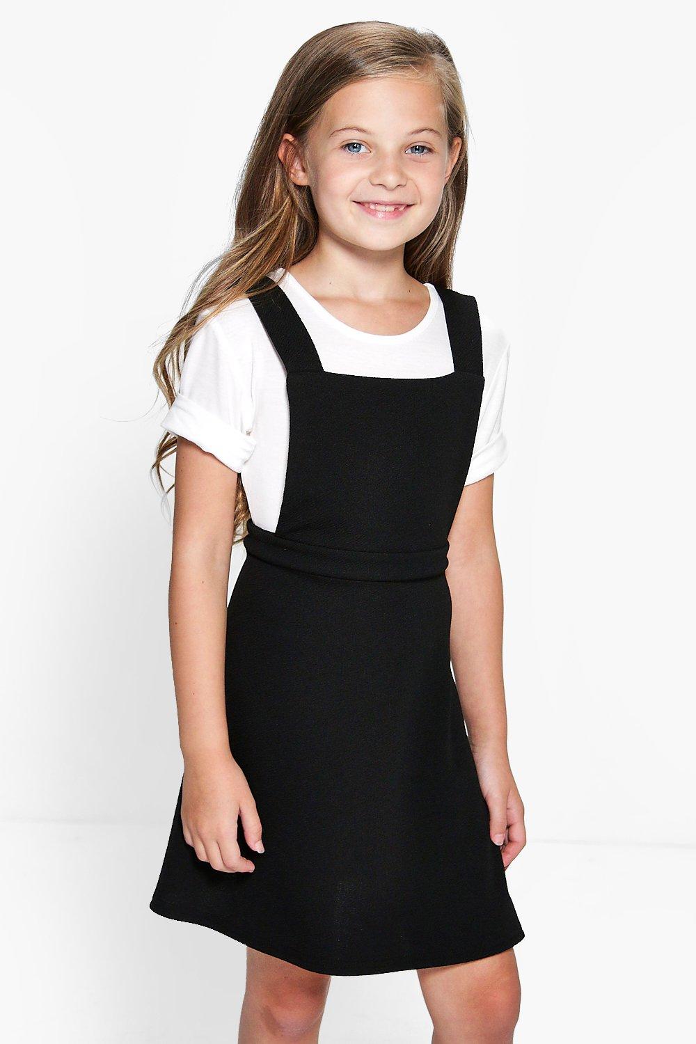 Girls Pinafore Dress \u0026 Tee Set | boohoo 