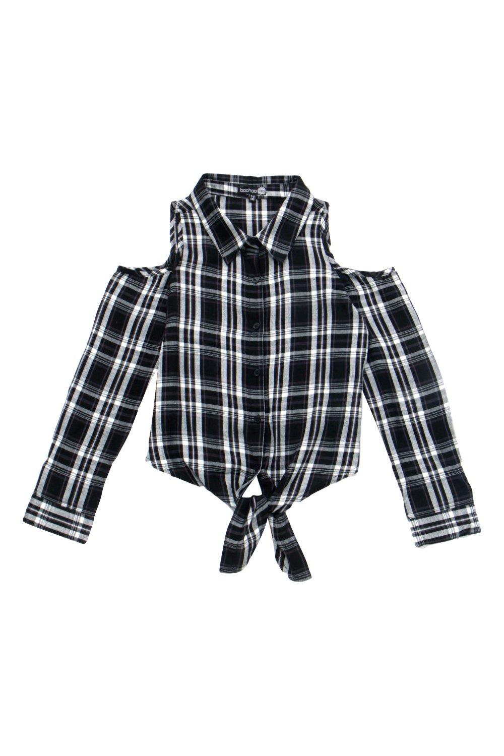 Cold shoulder flannel discount shirt