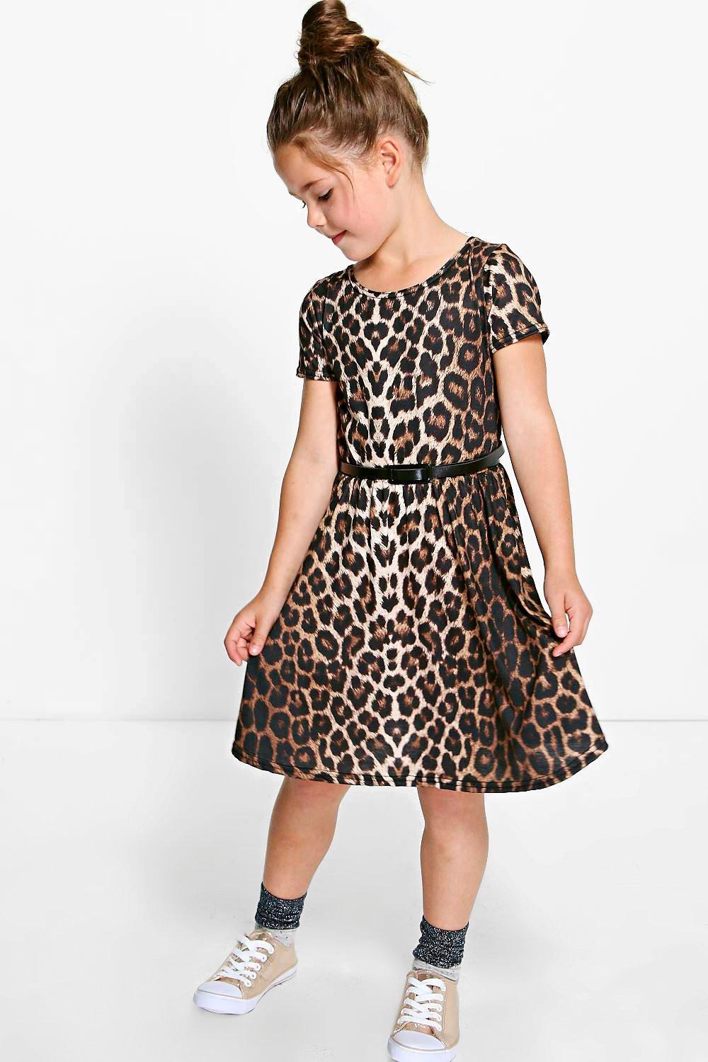 girl in leopard dress