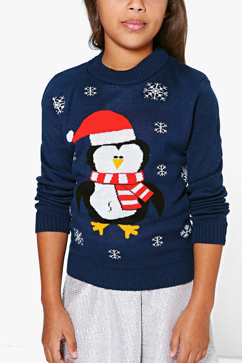 girls penguin sweater