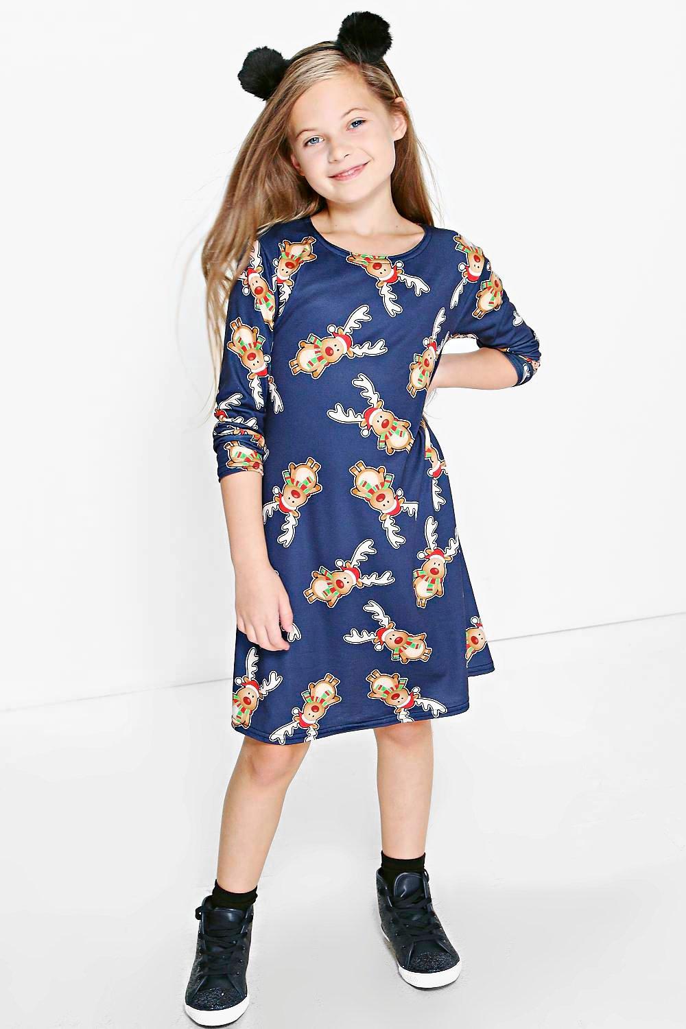 girls christmas swing dress