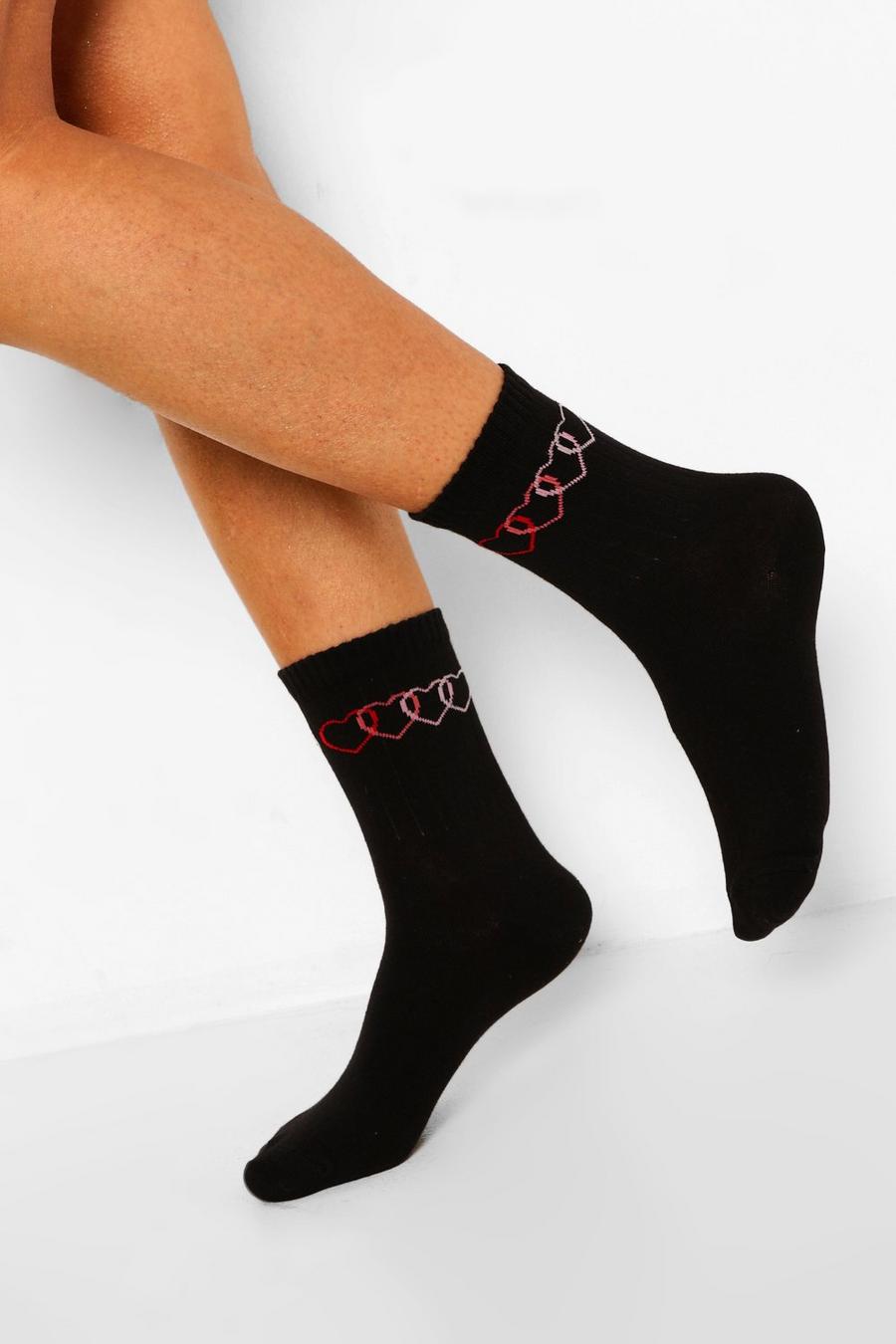 Ombre Heart Sports Socks image number 1