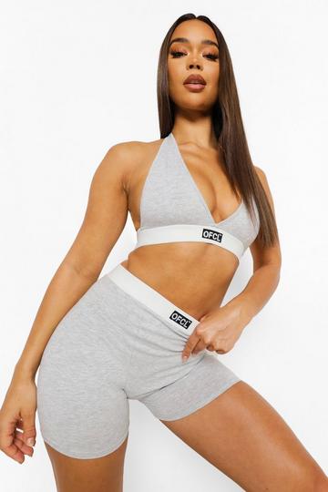 Official Jersey Bralette + Boxer Set grey