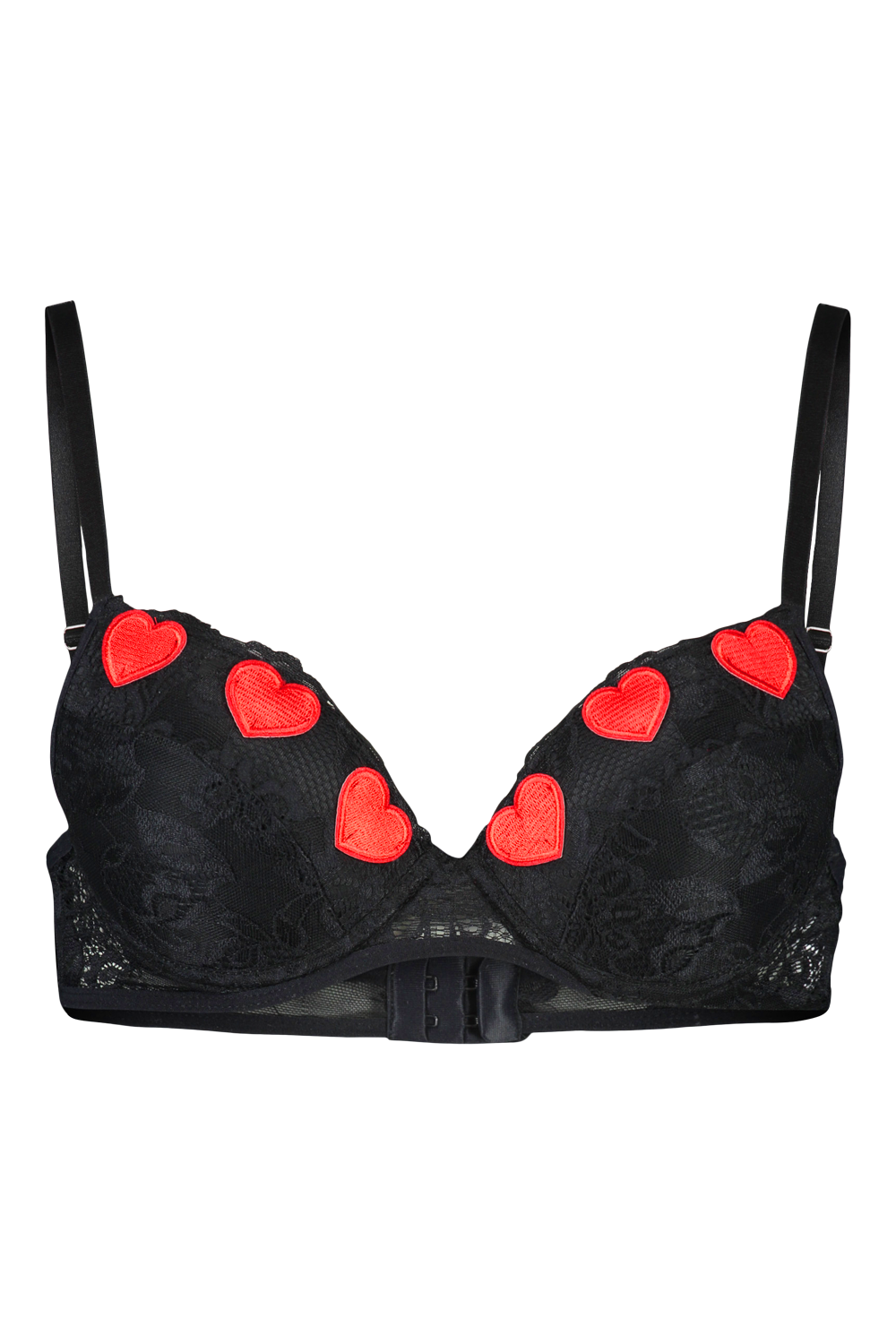 Heart applique bra