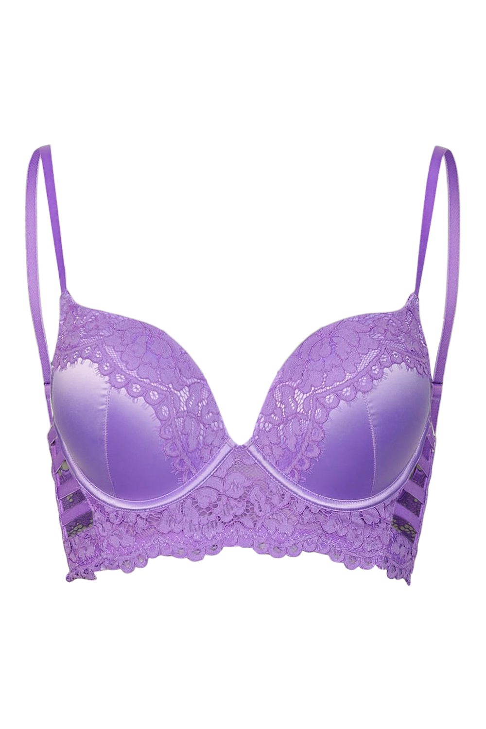 Buy Women's La Vie En Rose Lilac Sachet Lace Push-Up Demi Bra Online