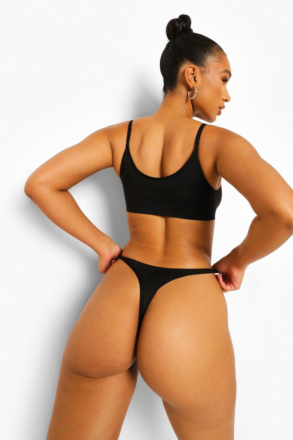 boohoo Second Skin Brushed Dip Front Thong - ShopStyle