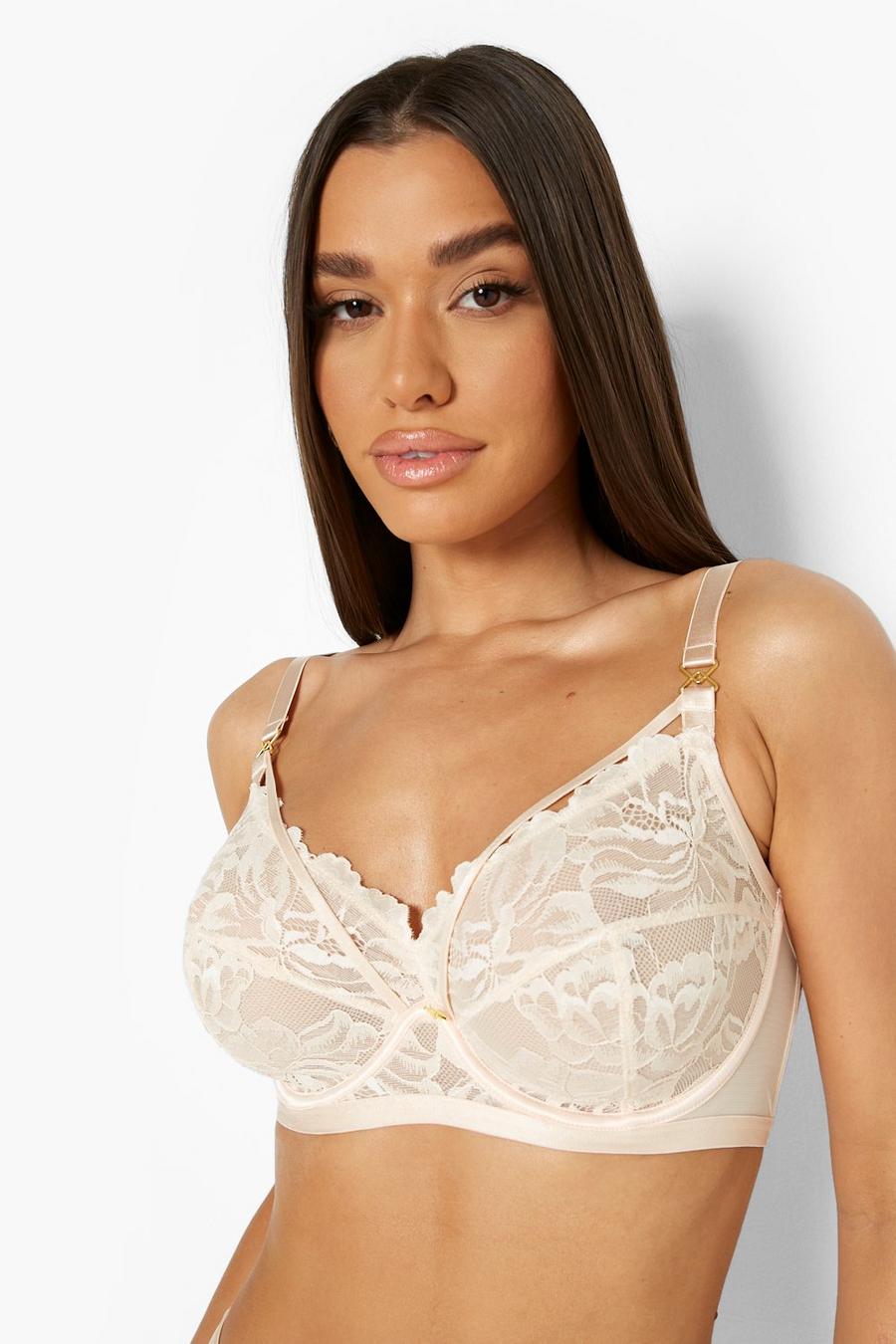 Nude Fuller Bust Lace Underwire Bra image number 1