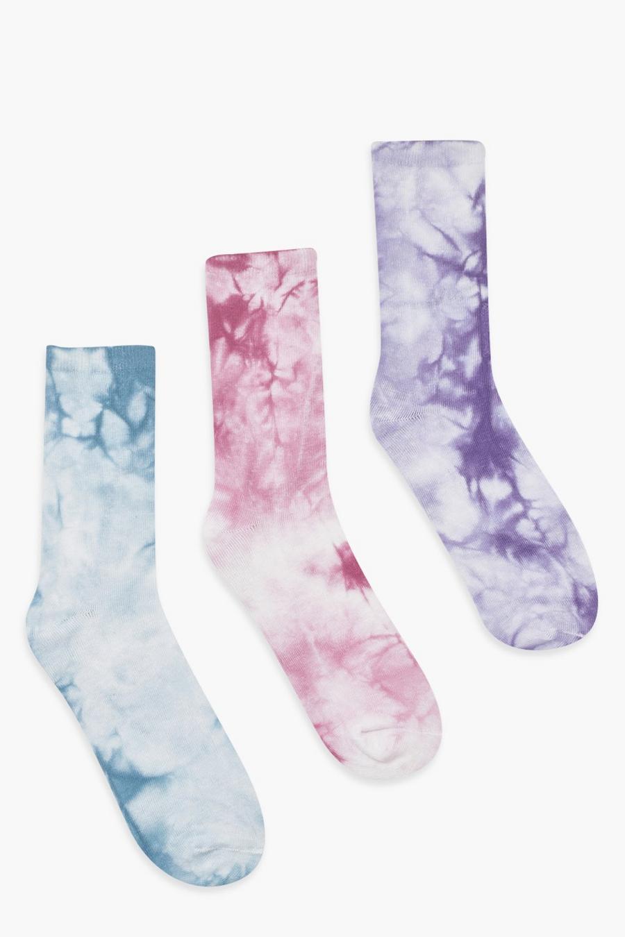 Multi Tie Dye 3 Pack Socks image number 1
