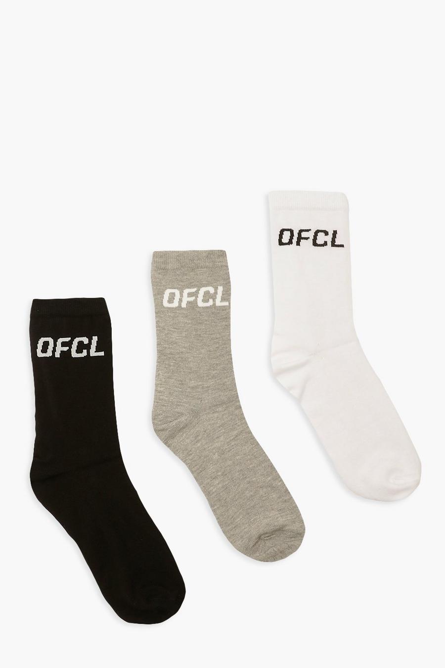 Pack de 3 pares de calcetines deportivos Ofcl variados, Multicolor image number 1