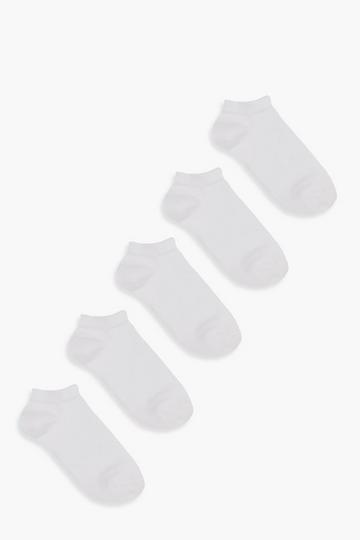 White Sneakers Socks 5 Pack