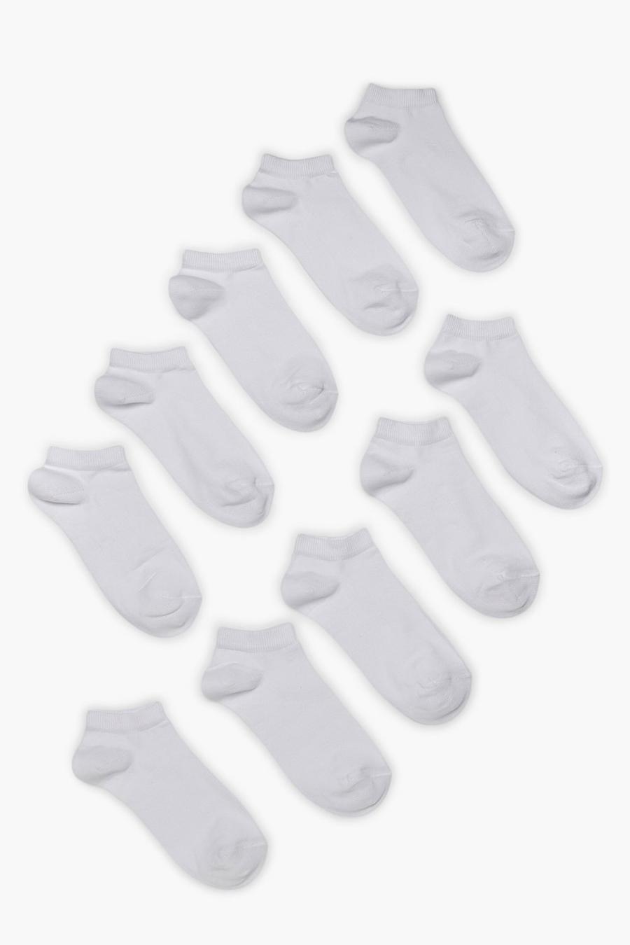 לבן מארז 10 זוגות גרביים לנעלי ספורט image number 1