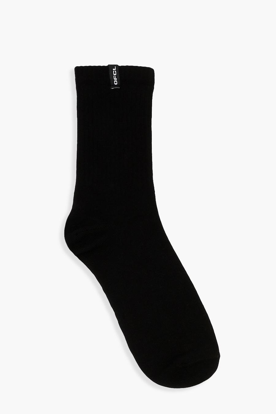 Black Ofcl Branded Tab Sports Sock image number 1
