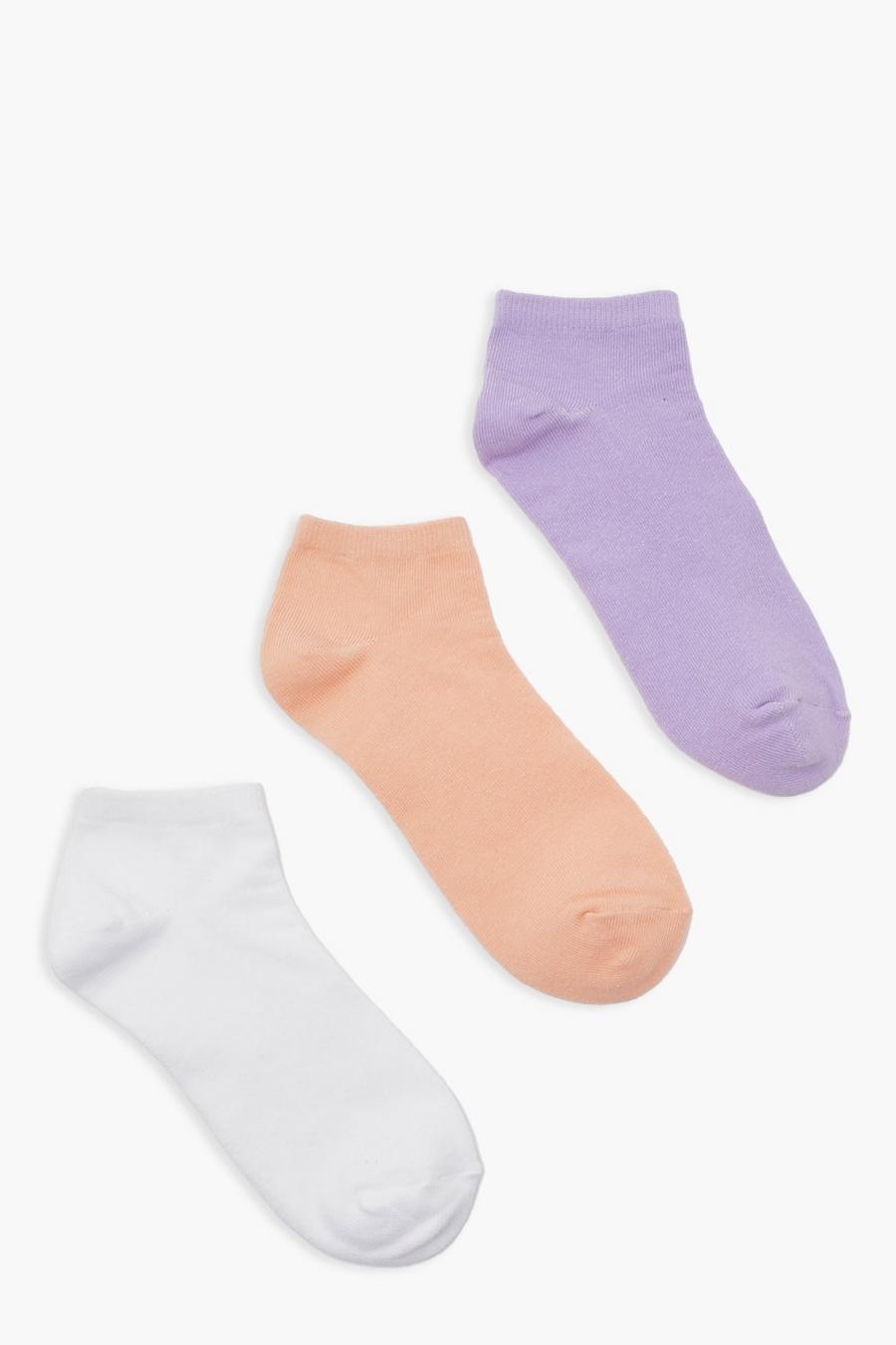 Pack de 3 pares de calcetines de deporte pastel, Multicolor image number 1
