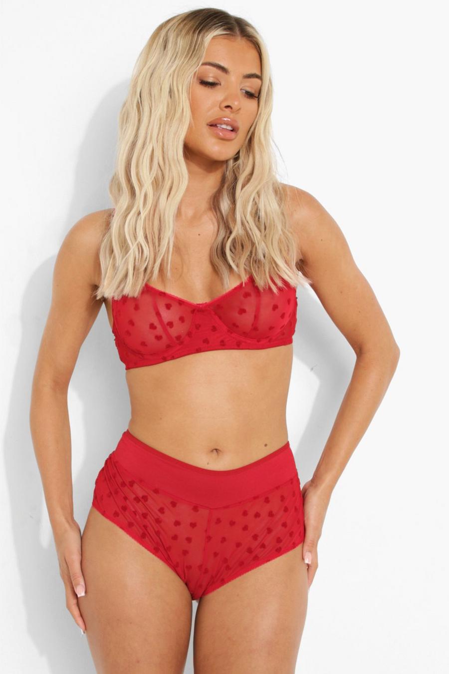 Red Heart Mesh Embroidery Brazillian image number 1