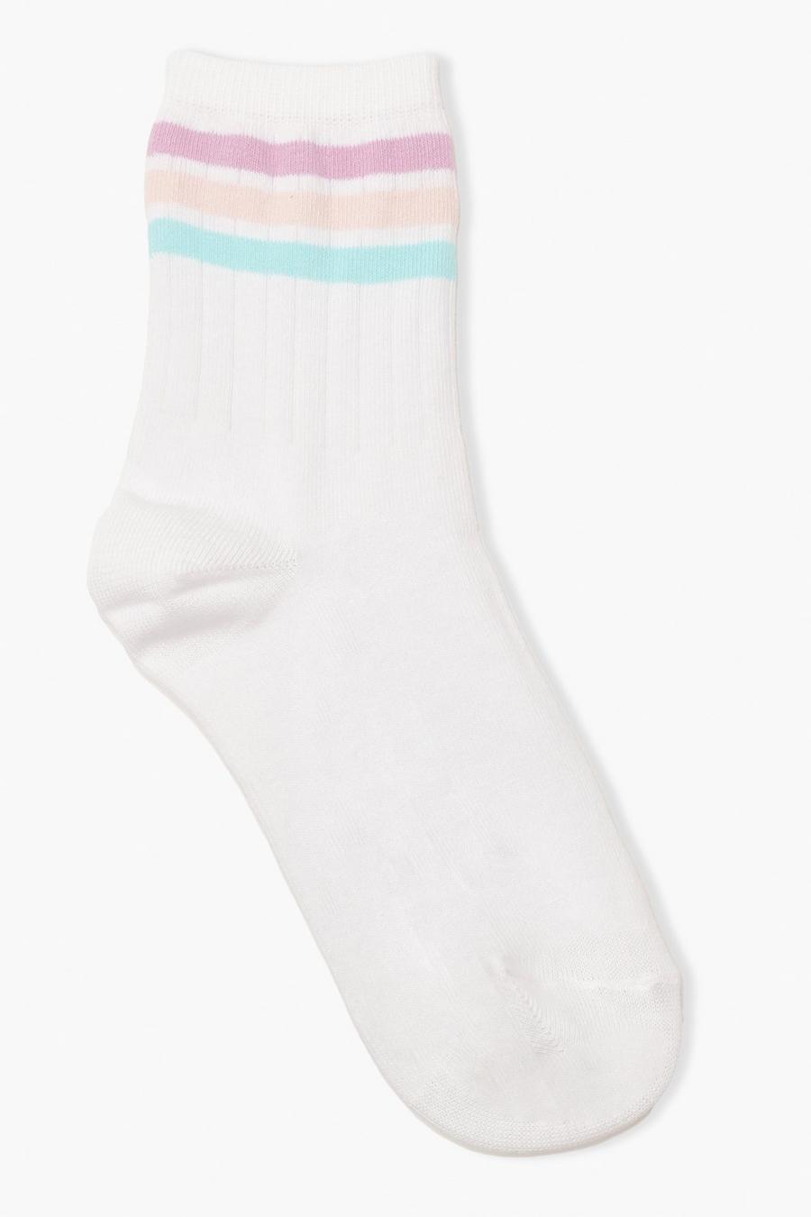 Multi Stripe Pastel Sport Sock image number 1
