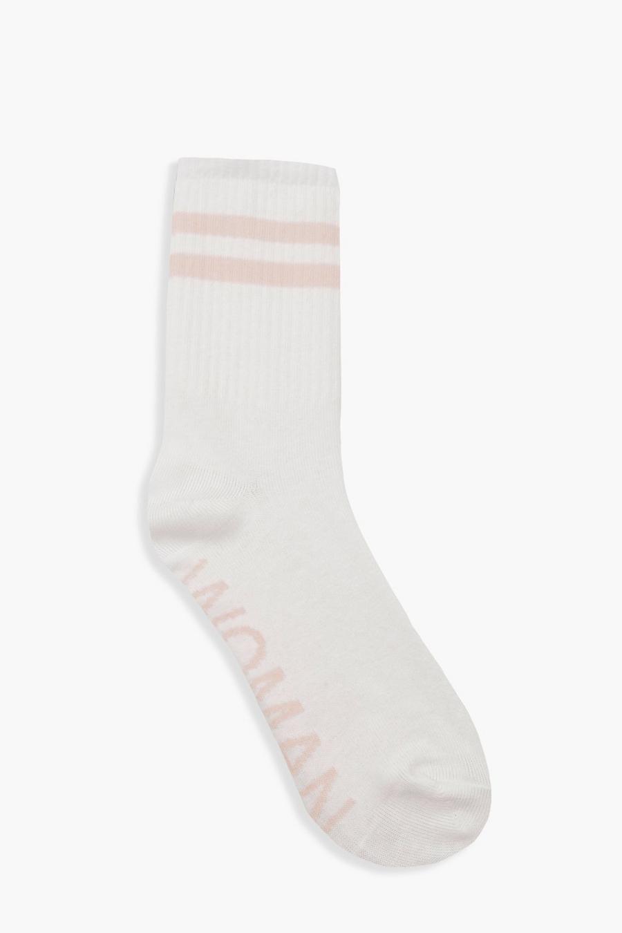 Baby pink Woman Sports Stripe Ankle Sock image number 1