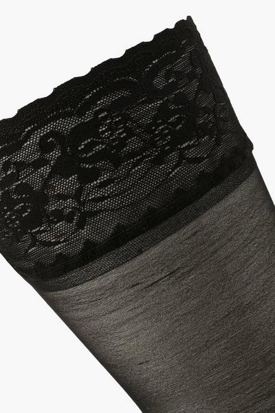 boohoo black Lace Top Stockings