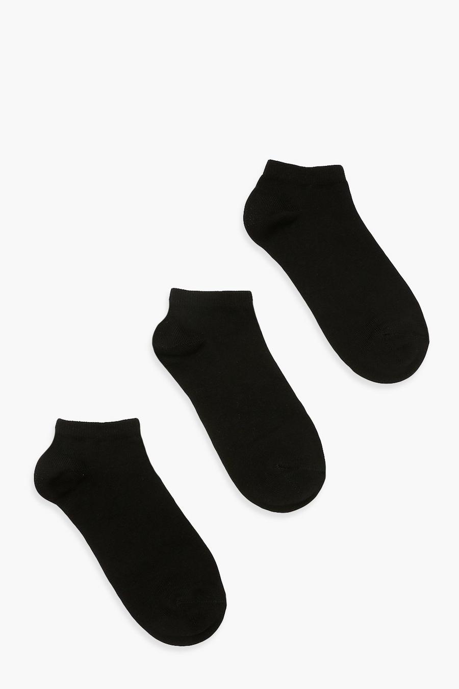 Pack de 3 calcetines deportivos, Black negro