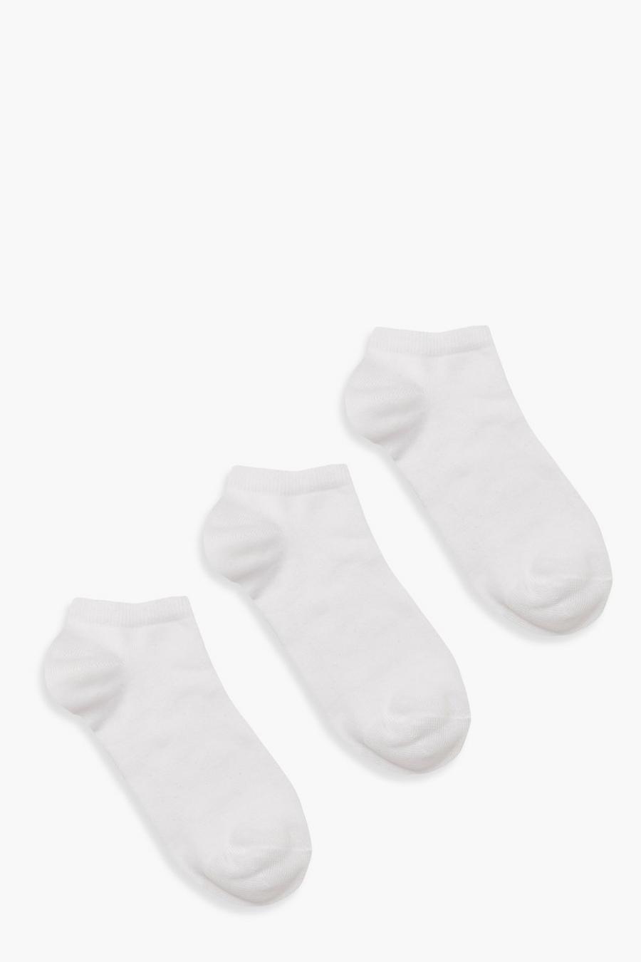 White Trainer Socks 3 Pack image number 1