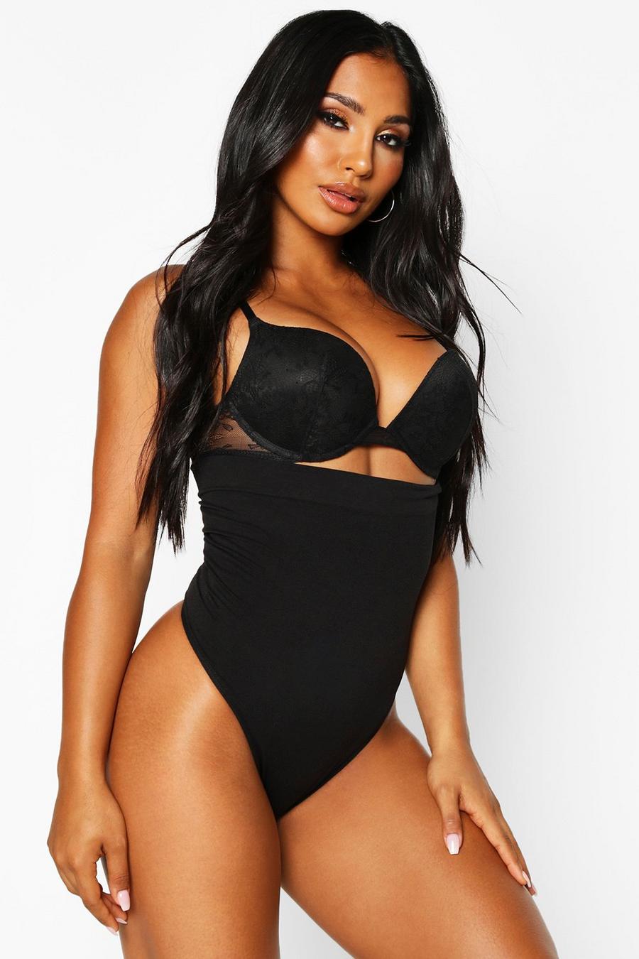 String taille haute gainant sans coutures , Black image number 1