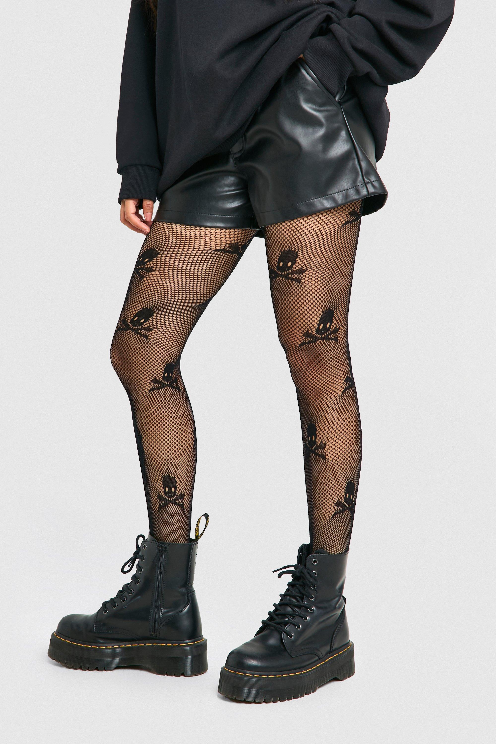 Black Whale Large Fishnet Tights