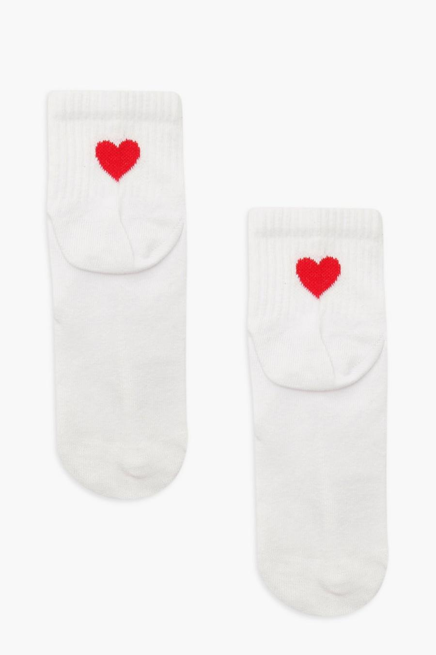Socken mit Herzen, Red image number 1