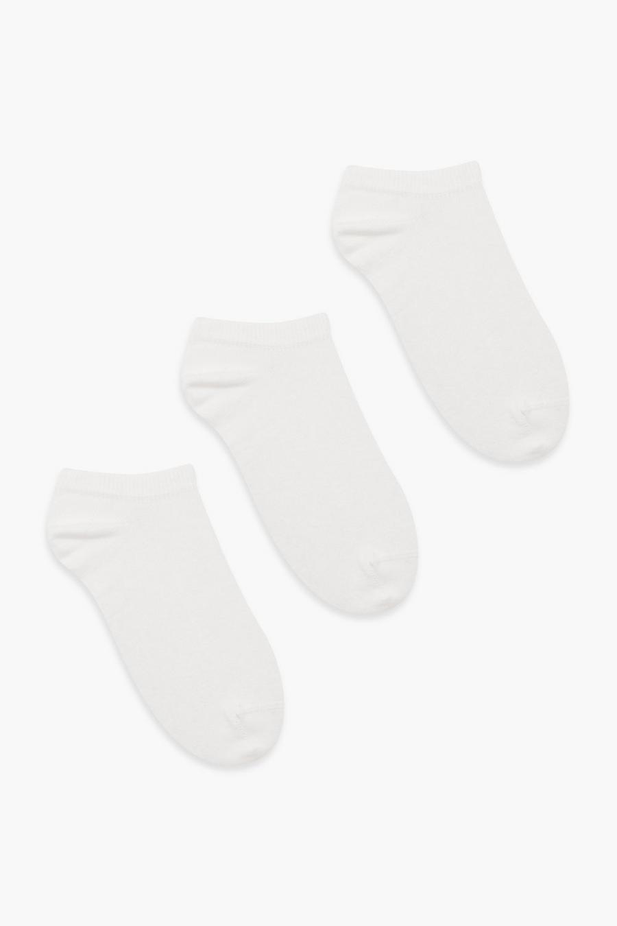 White 3 Pack Sneakers Socks image number 1