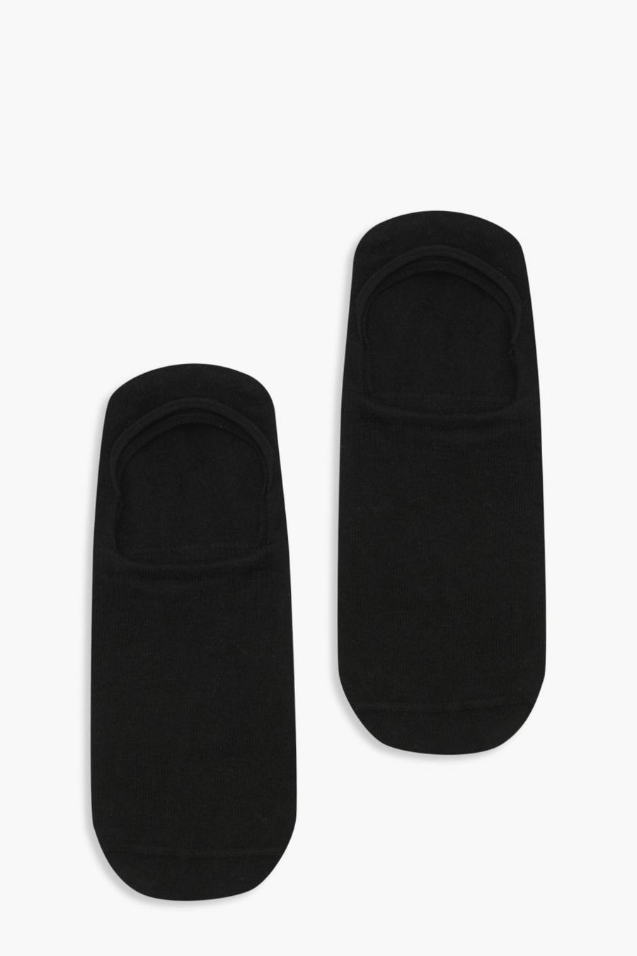 Black noir Invisible Socks 2 Pack