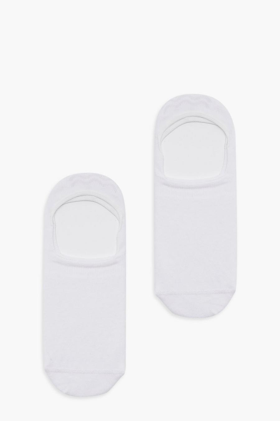 White Invisible Socks 2 Pack image number 1