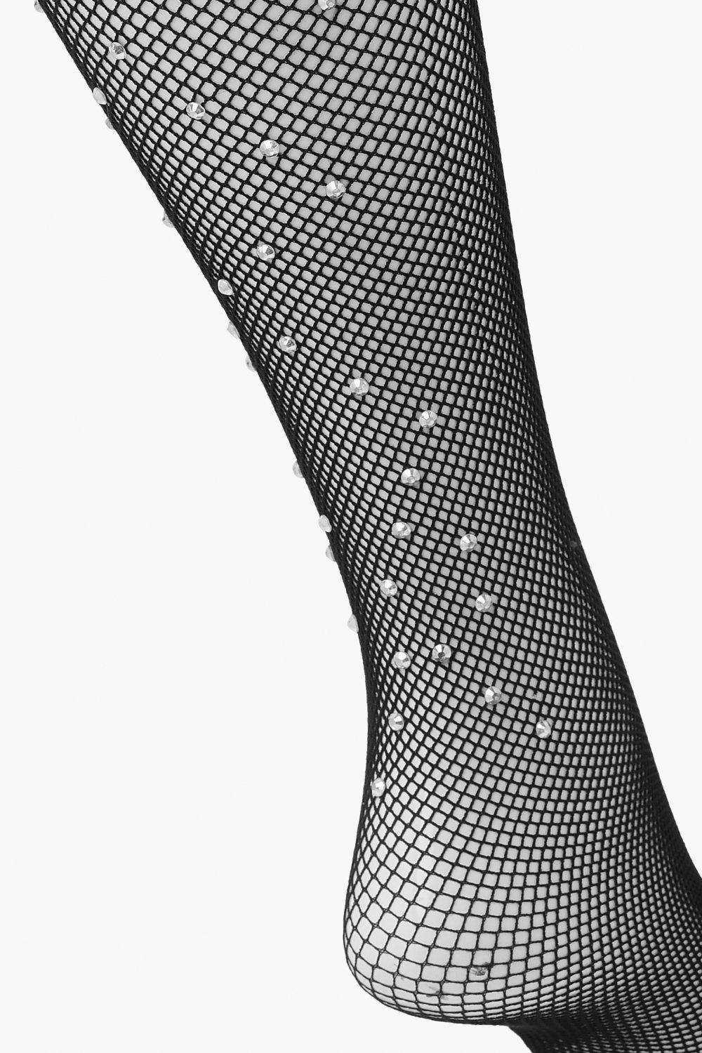 Black Diamante Fishnet Tights, Accessories