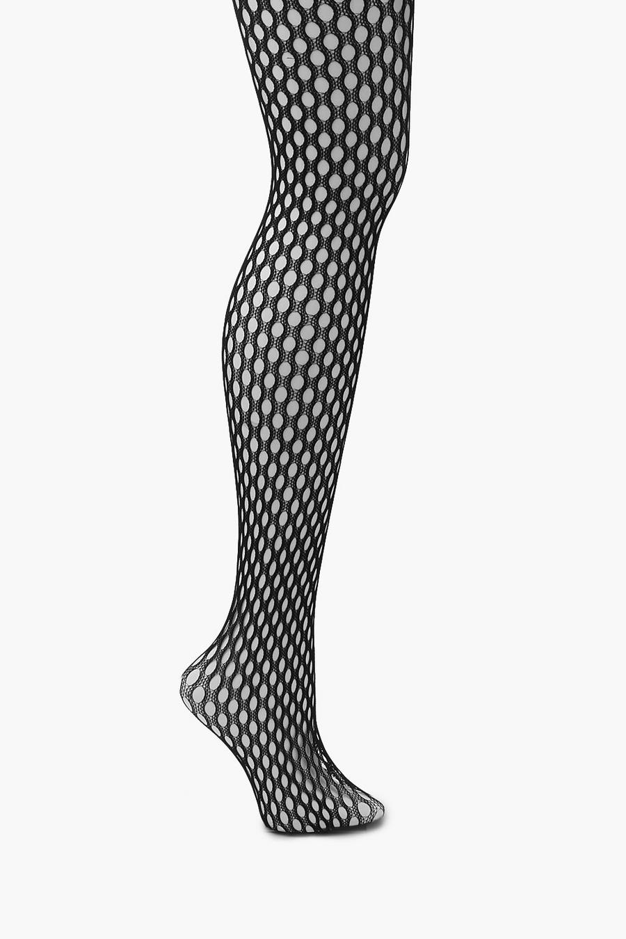 Black Wide Fishnet Stockings