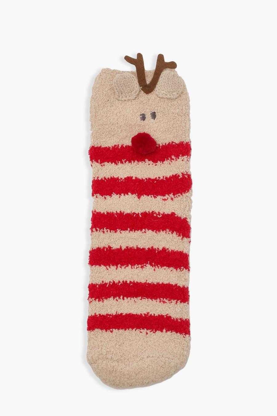 Multi Christmas Reindeer Bed Socks image number 1