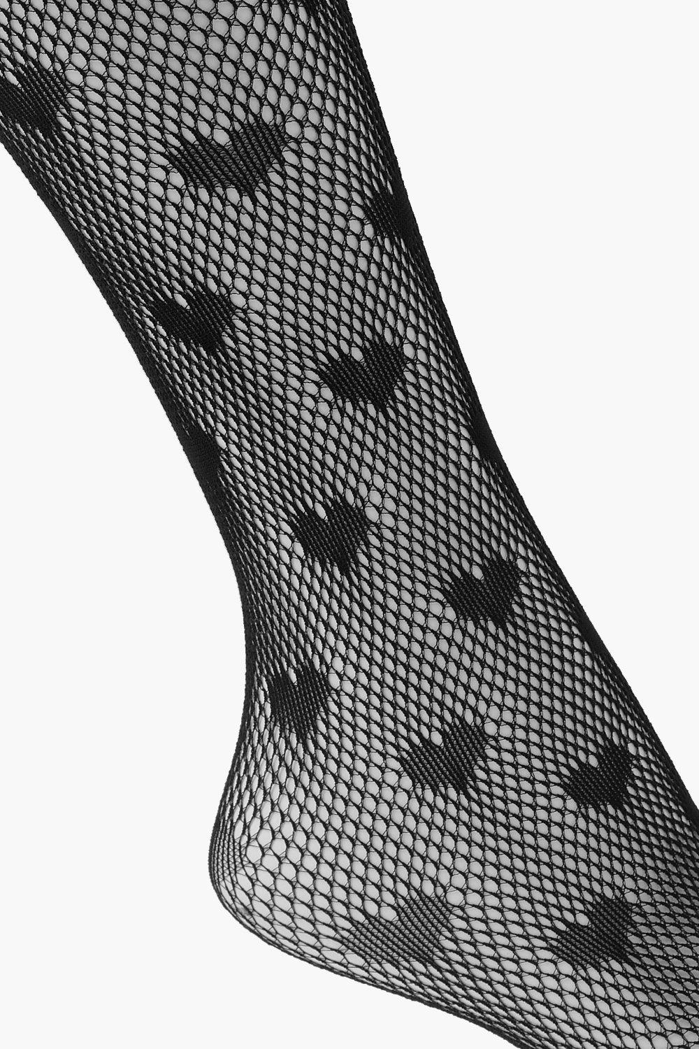 Blackheart Black Argyle Tights