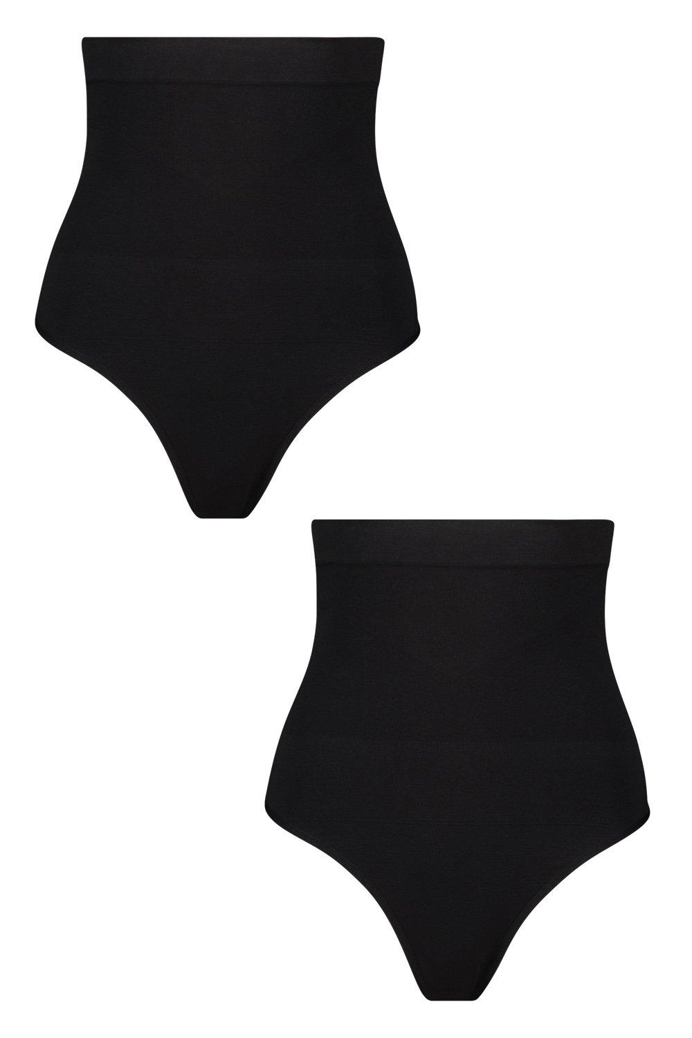 2-pack Medium Shaping Briefs - Black - Ladies